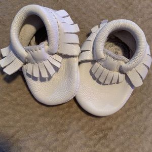 white freshly picked moccasins
